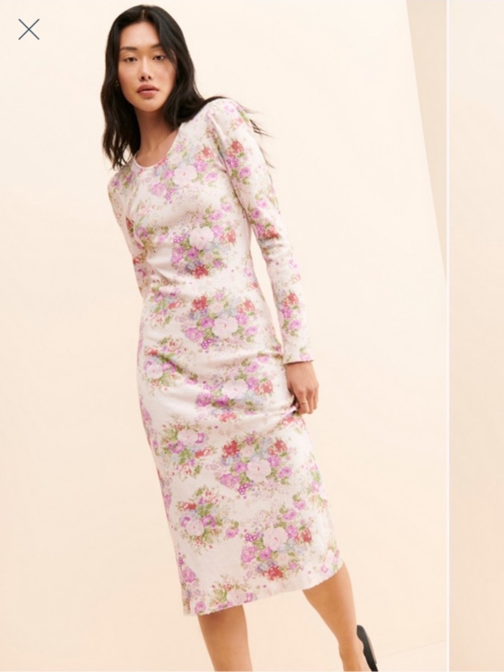 LoveShackFancy Lisa Floral Midi Dress